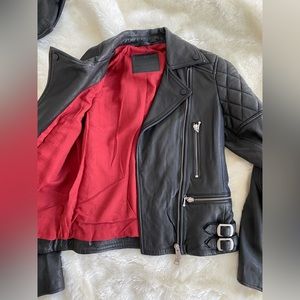 All Saints Lamb Leather moto jacket